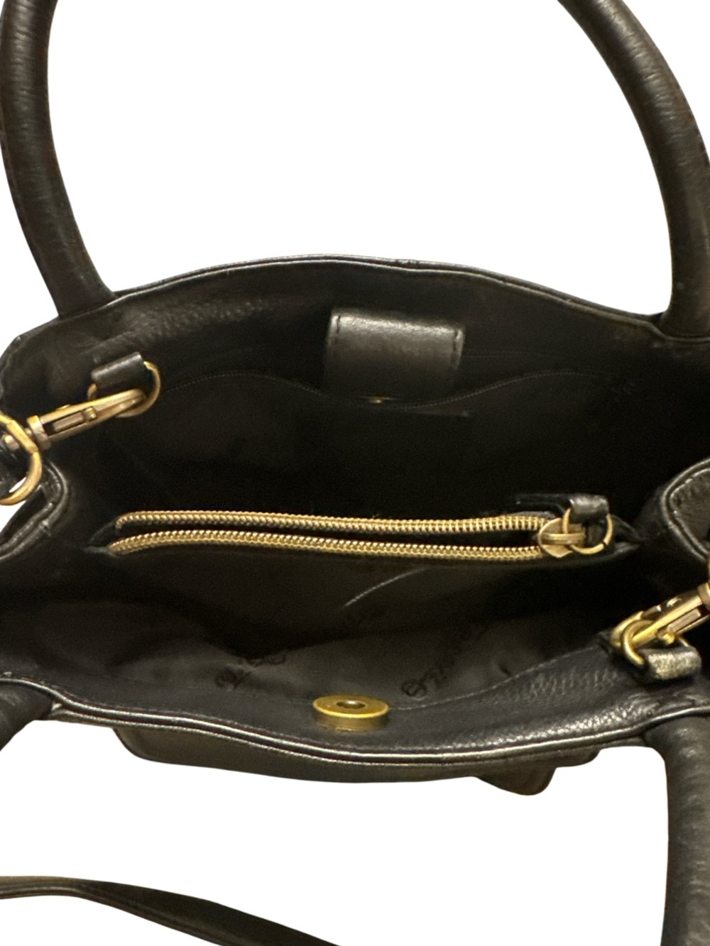 Fossil Vintage 1954 Black Leather Satchel/Crossbody Bag - Picture 6 of 9